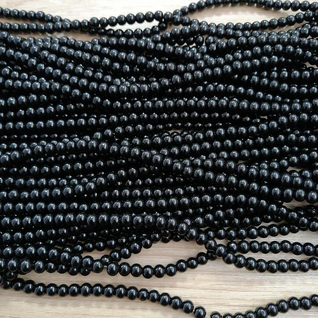 PERLA ACRILICA NEGRA 3MM 12RISTRAS