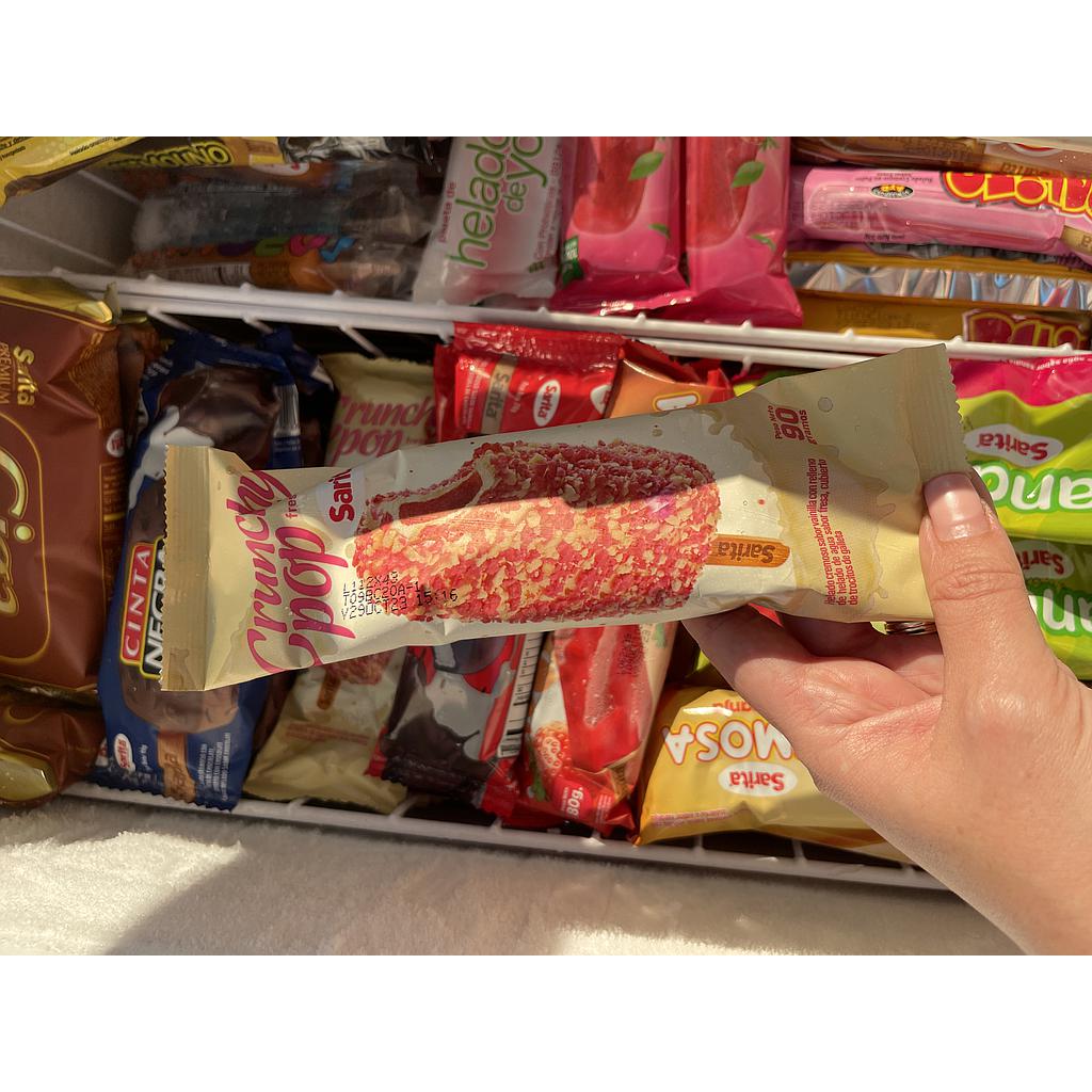 PALETA CRUNCHY POP FRESA 90G SARITA