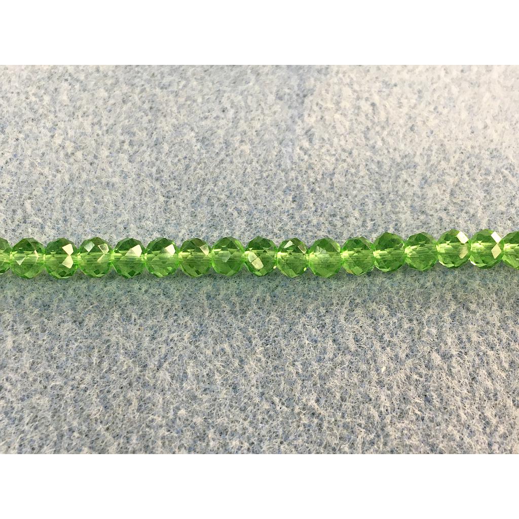 CRISTAL RONDEL VERDE TREBOL 8MM
