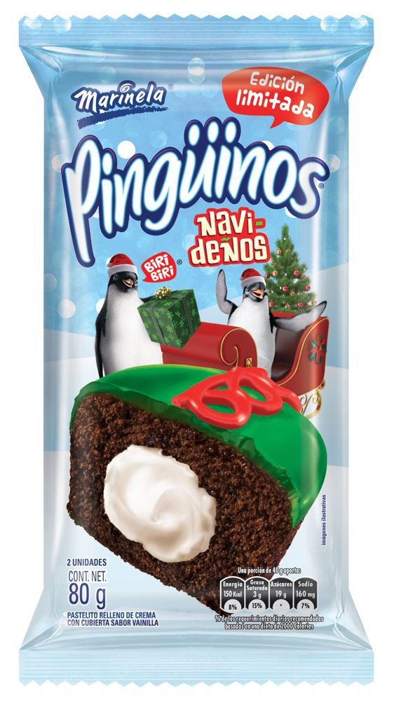 PINGÜINOS NAVIDEÑOS 80G