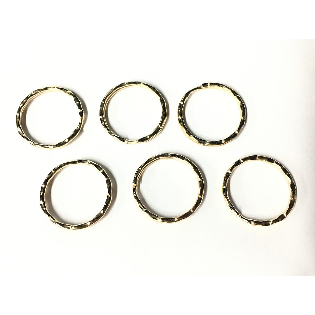 ARGOLLAS PARA LLAVERO DORADAS 1.5X25MM 100PCS
