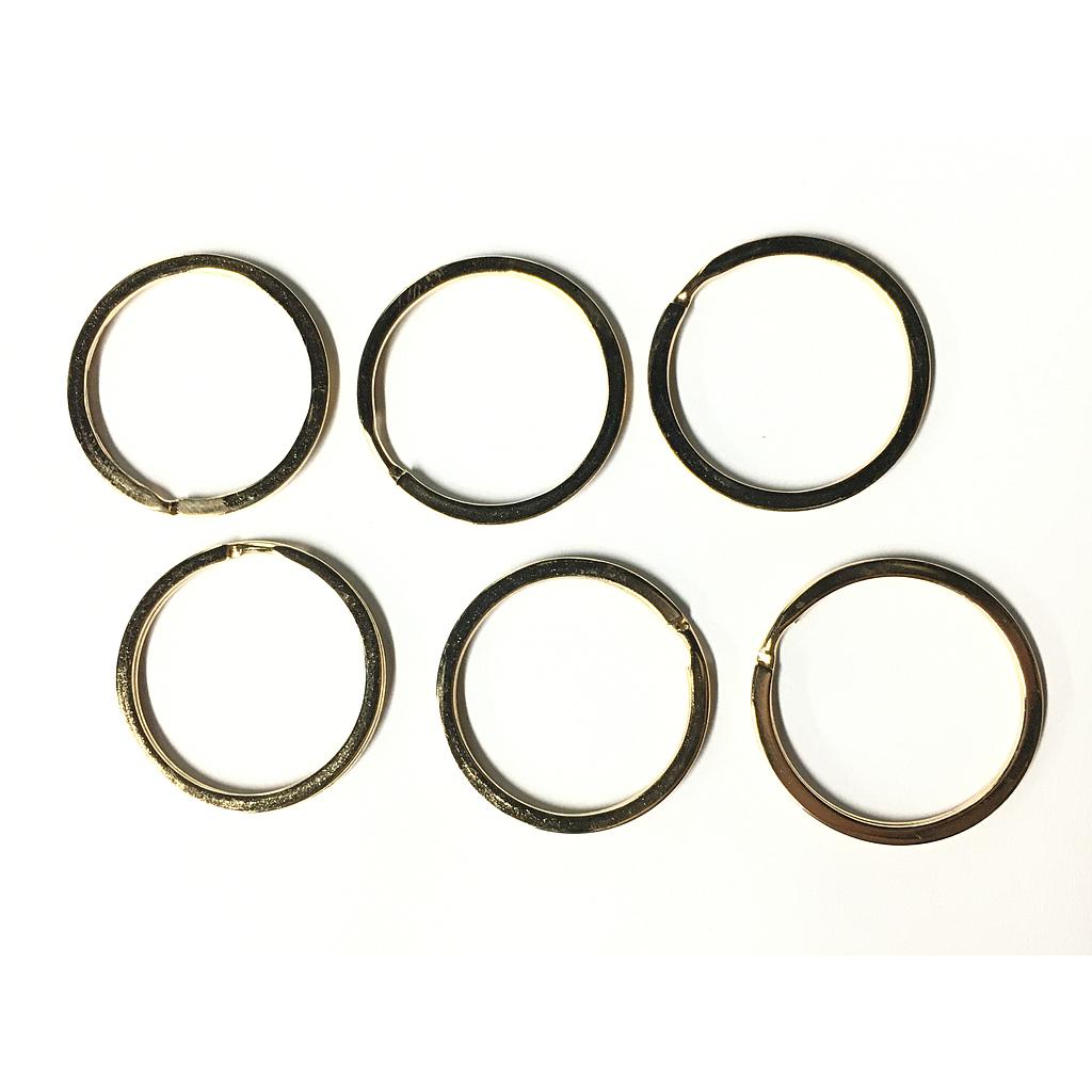 ARGOLLAS PARA LLAVERO DORADAS 2X30MM 100PCS