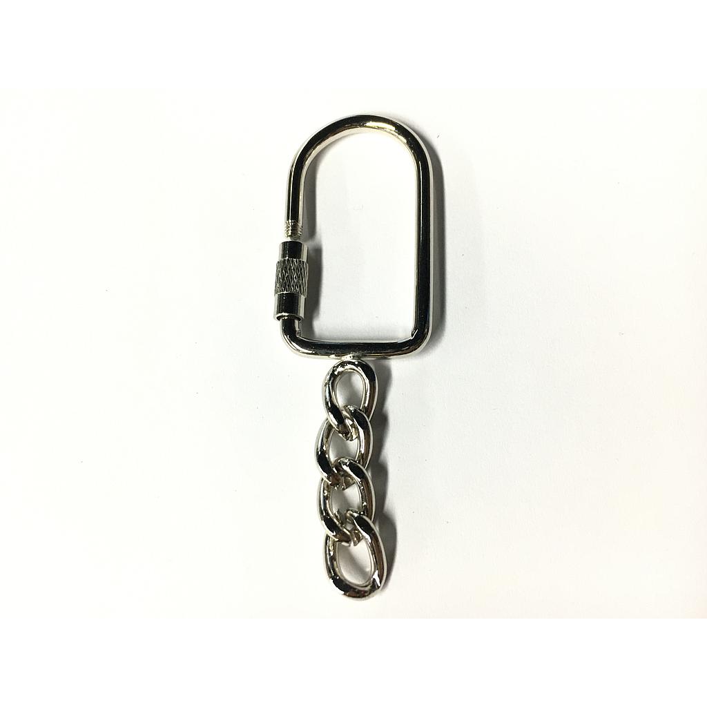 BROCHE PARA LLAVERO PLATEADO 40X25MM