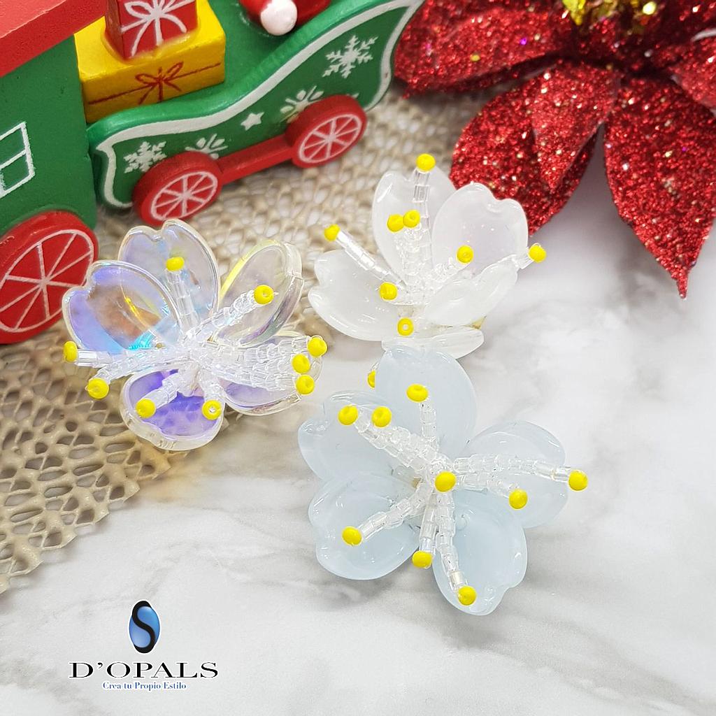 FLORES ACRILICAS CON MOSTACILLA Y CANUTO