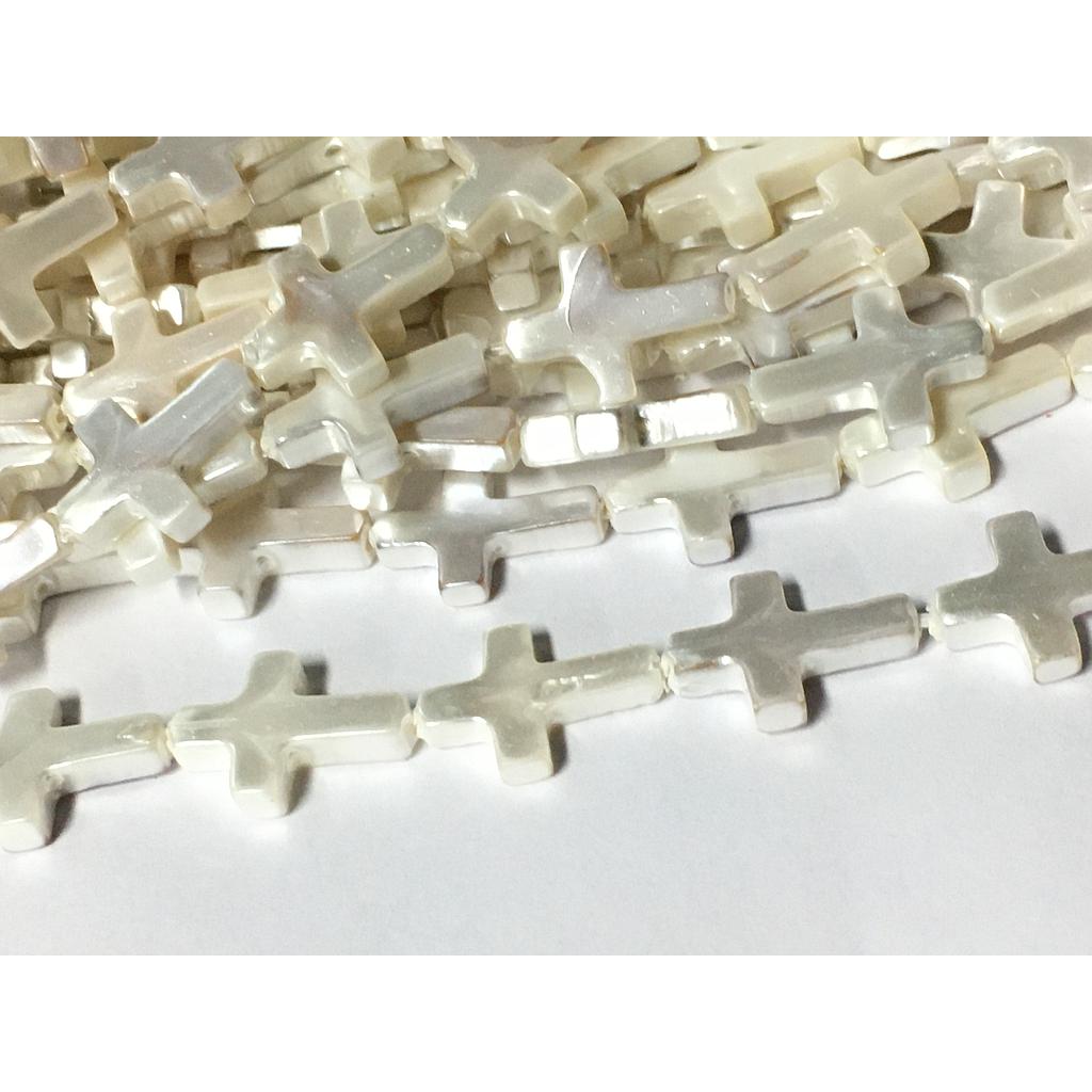 CONCHA NACAR CRUZ APERLADA 10X14MM
