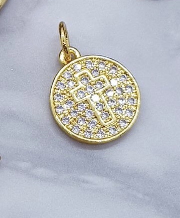 DIJE CRUZ 12MM MICROCIRCONIA