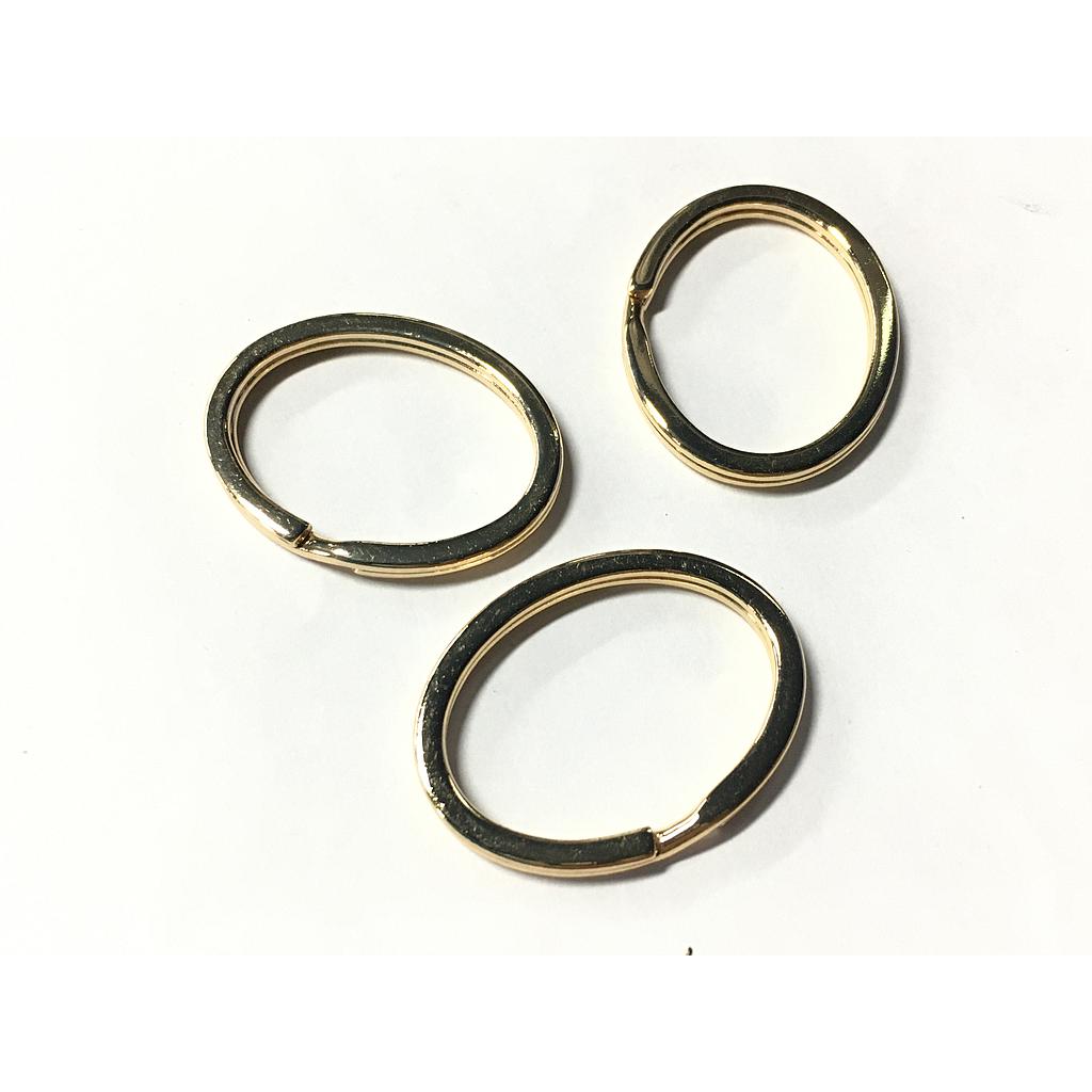 ARGOLLA OVALADA DORADA PARA LLAVERO 38X30MM