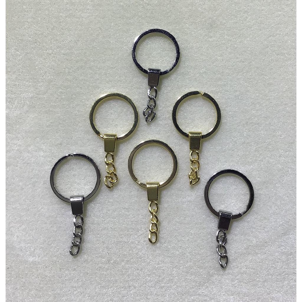 ARGOLLA PARA LLAVERO 30MM CON SEPARADOR 3PCS