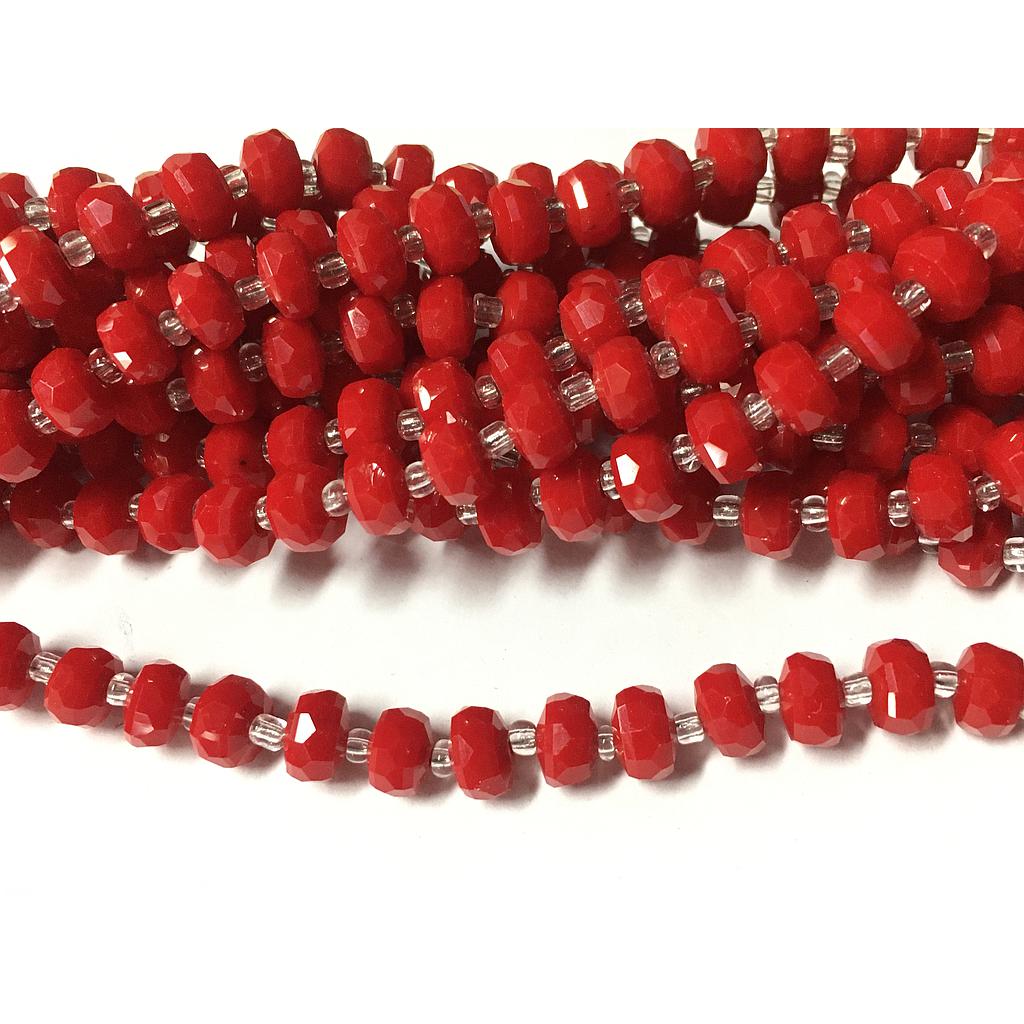 CRISTAL DISCO ROJO CEREZA 8MM