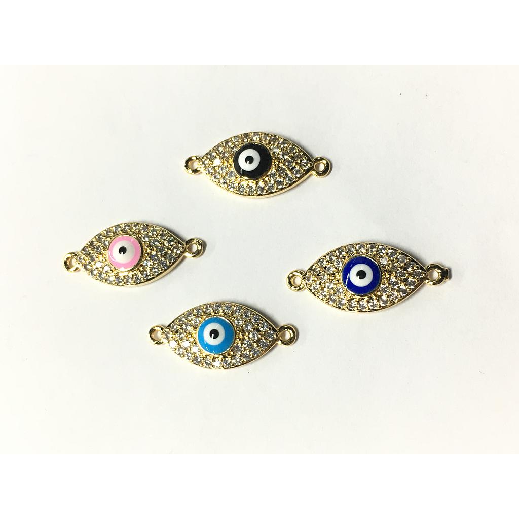 DIJE OJO TURCO OVALADO MICROCIRCONIA