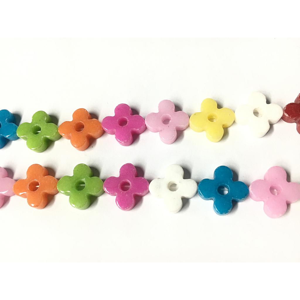 PIEDRA JADE MULTICOLOR FLORES 15MM