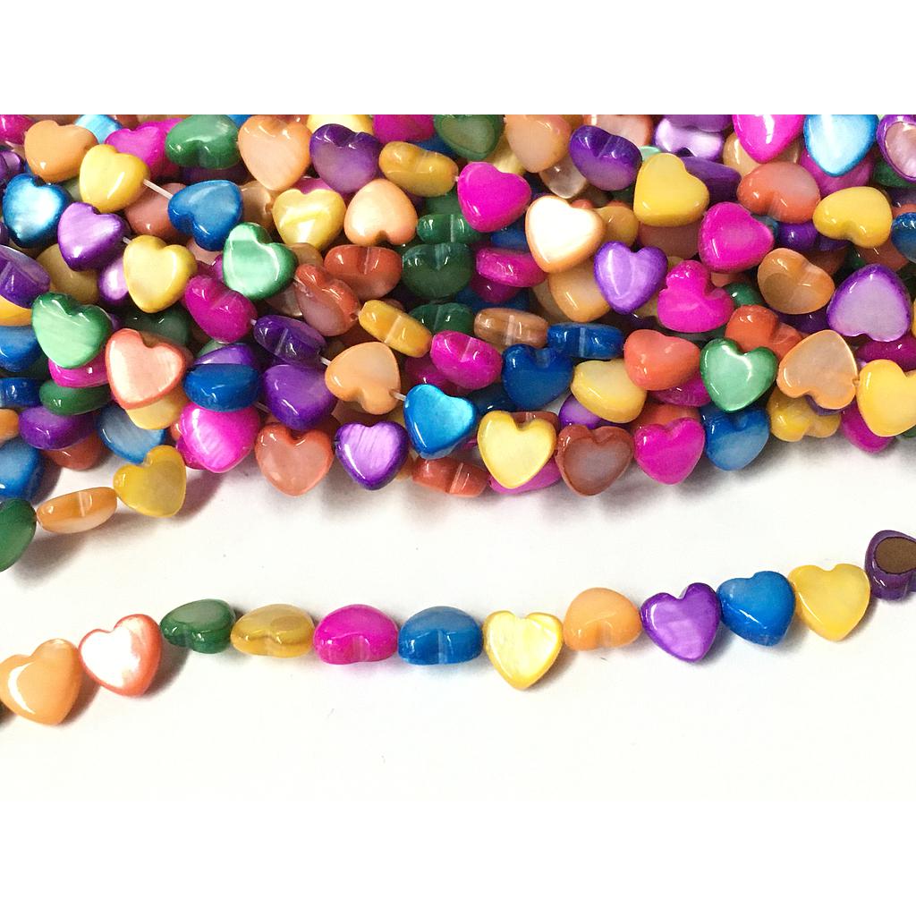 CONCHA NACAR CORAZONES 6MM