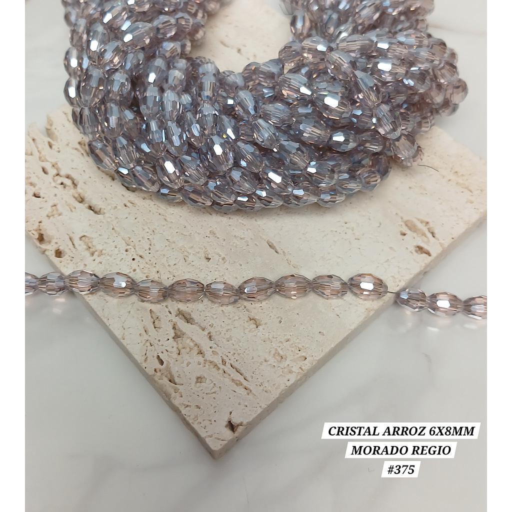 CRISTAL ARROZ MORADO REGIO 6X8MM