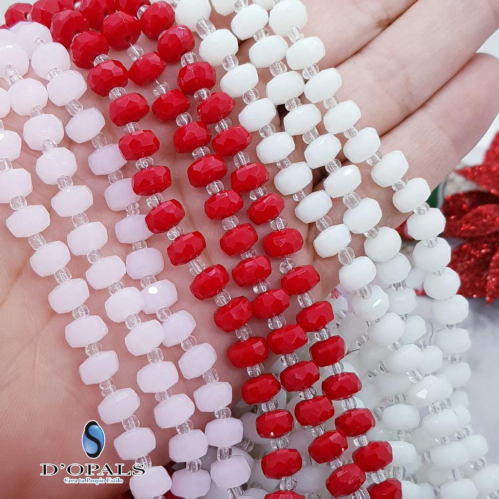 CRISTAL DISCO BLANCO NIEVE 8MM