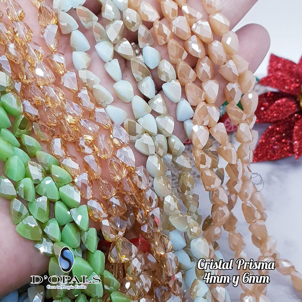 CRISTAL PRISMA 6MM VERDE PERA Y BEIGE