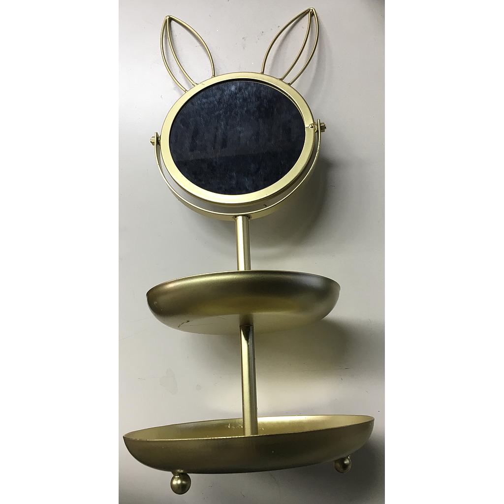 EXHIBIDOR DE CONEJO CON ESPEJO, PARA ARETES Y ACCESORIOS