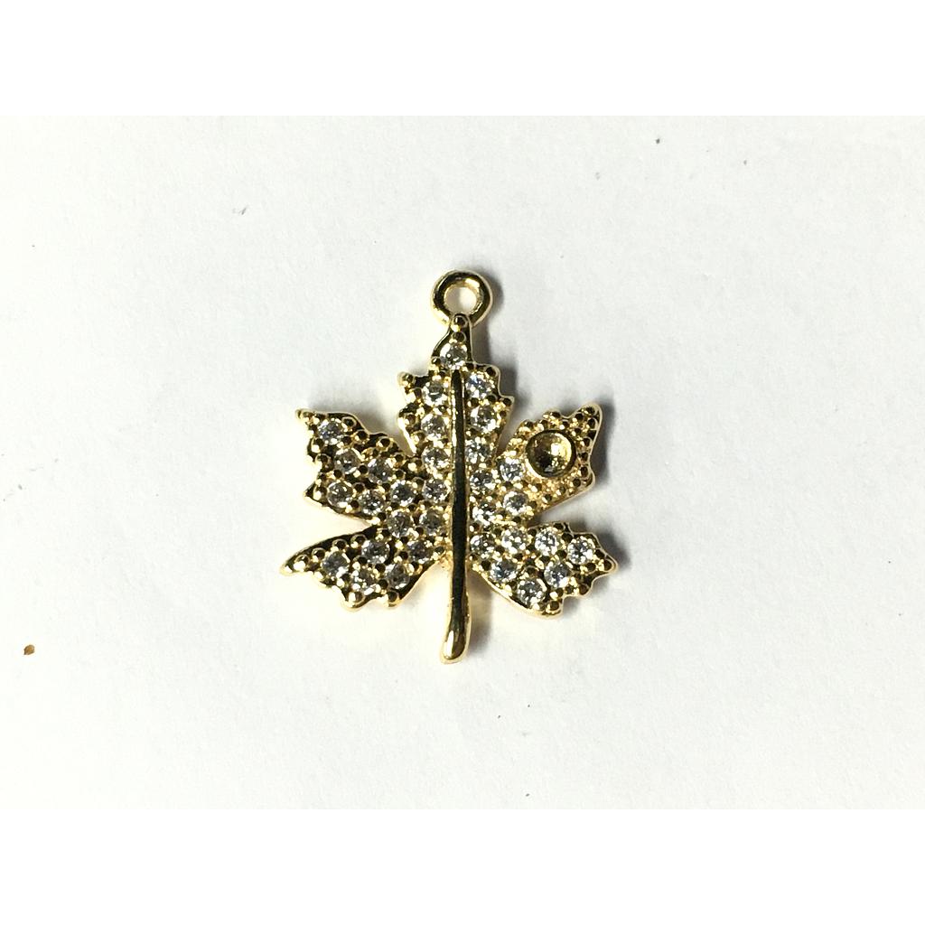 DIJE HOJA 15MM ELECTROENCHAPADO