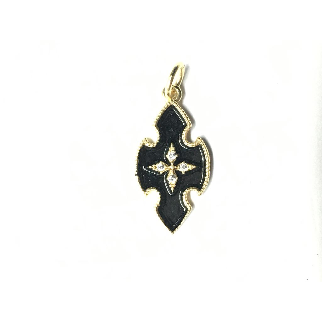 DIJE CRUZ NEGRA ELECTROENCHAPADO