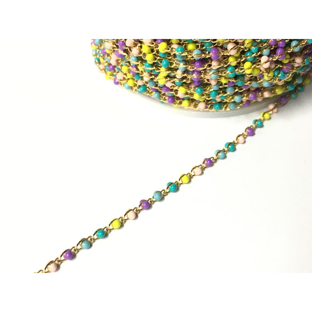 CADENA DE ACERO Y ENAMEL 2MM