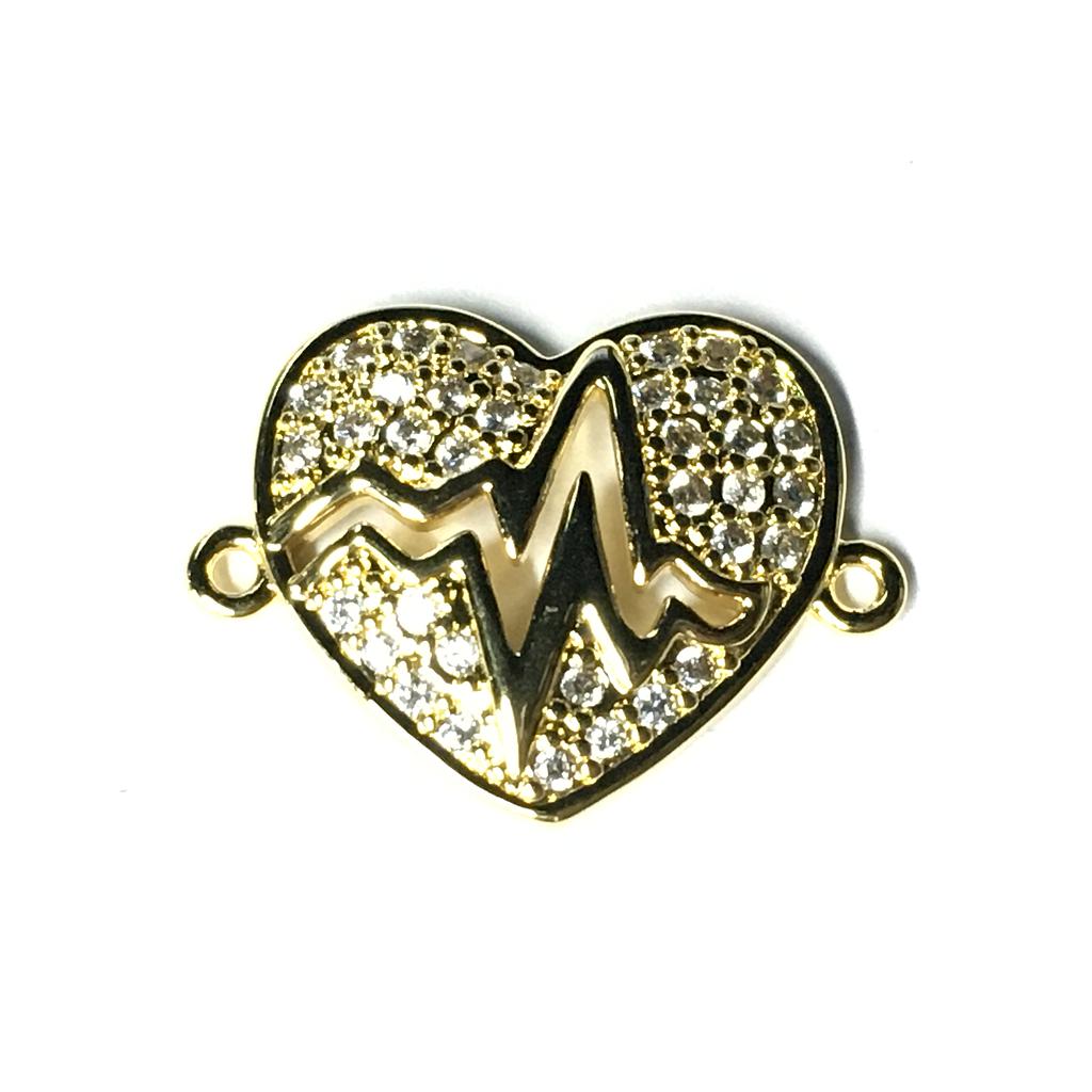 DIJE CORAZON CON ELECTROCARDIOGRAMA MICROCIRCONIA