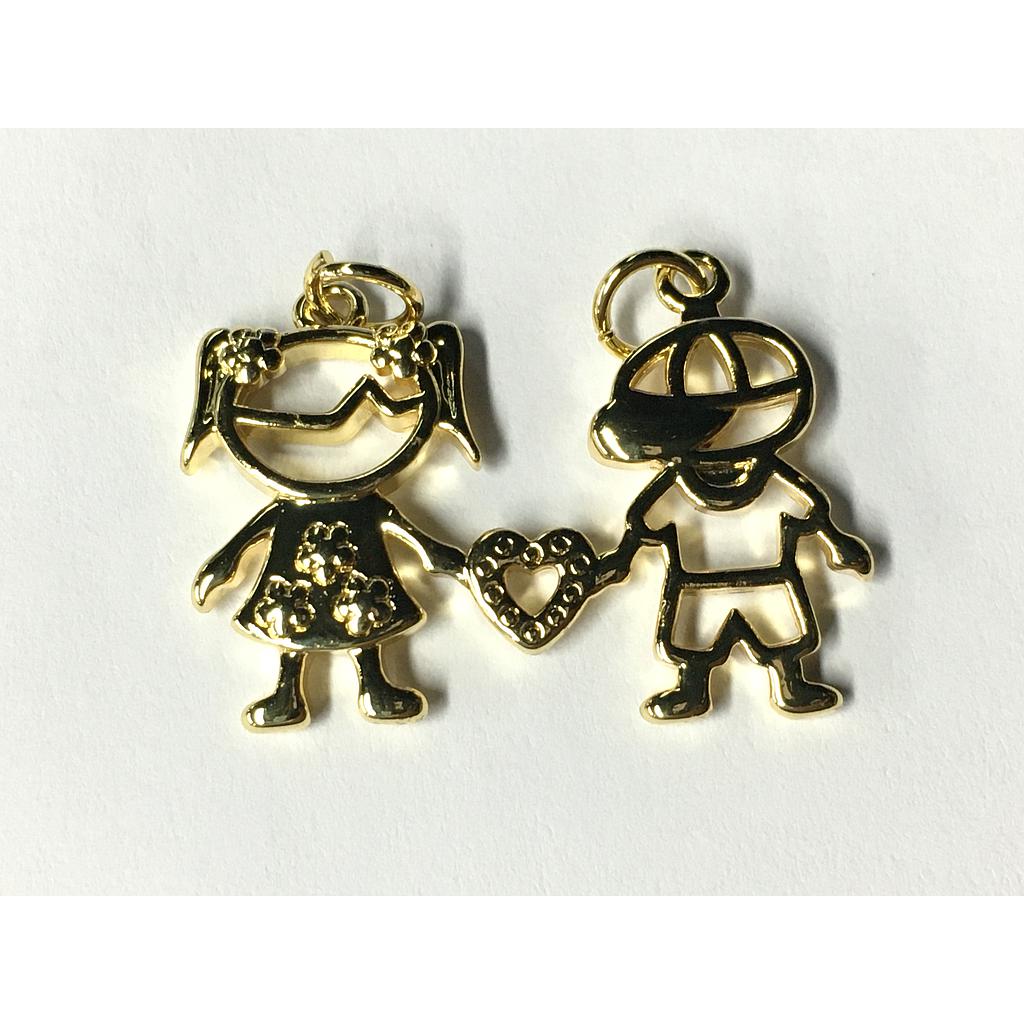 DIJE PAREJA DE NIÑOS MICROCIRCONIA