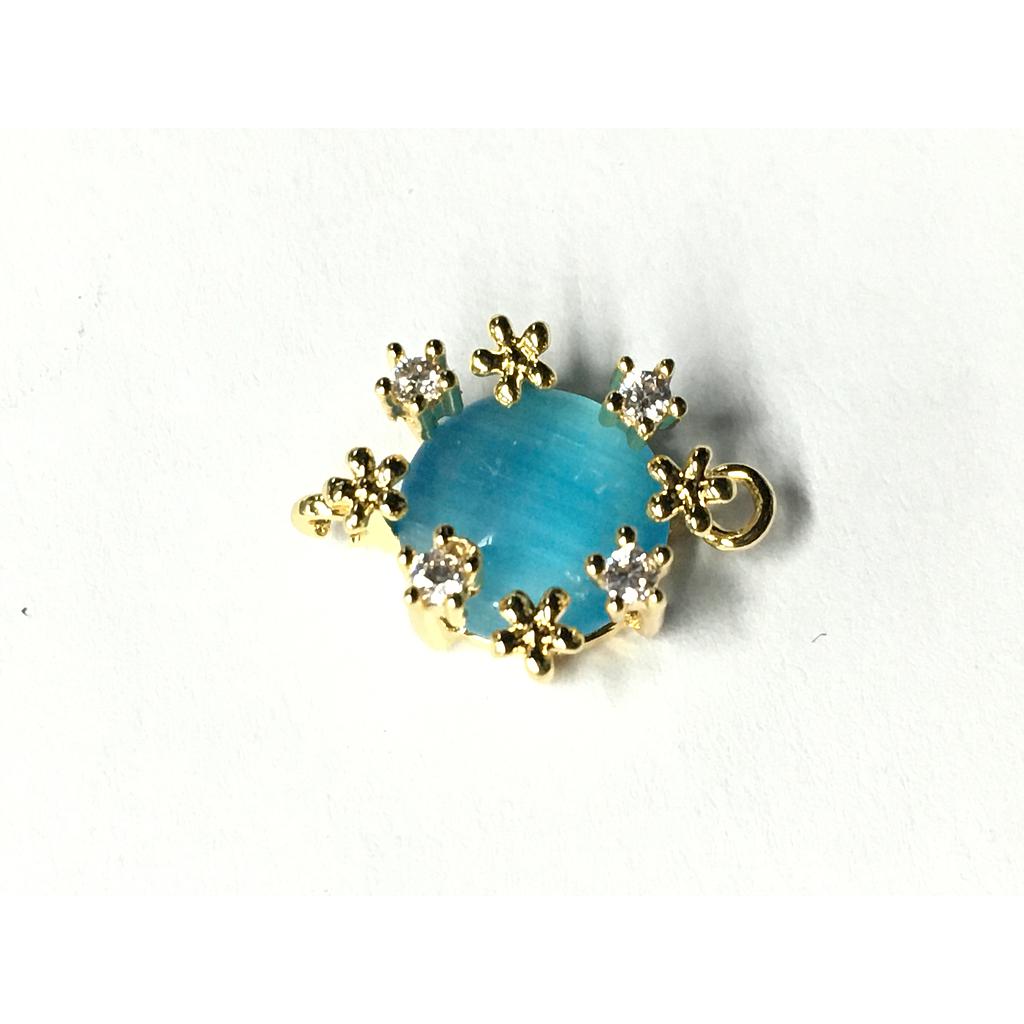 DIJE REDONDO 10MM ELECTROENCHAPADO