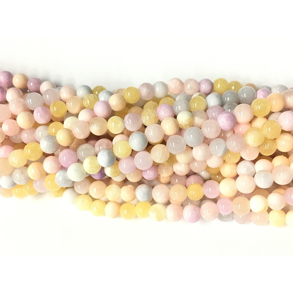 PIEDRA AGATA REDONDA MULTICOLOR 4MM