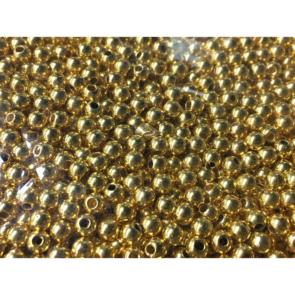 SEPARADORES ACRILICOS REDONDOS DORADOS 4MM 10GRS