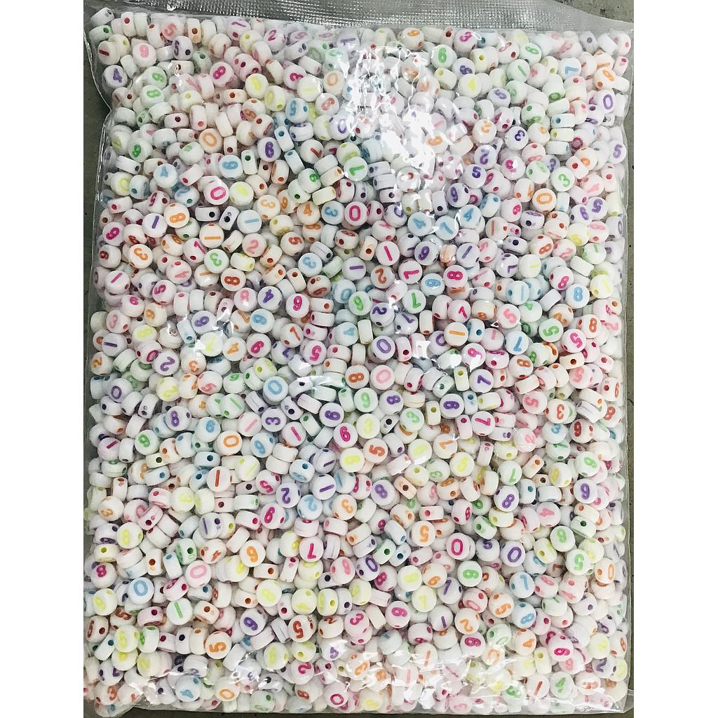 PAQUETE NUMEROS ACRILICOS 4X7MM 500GR