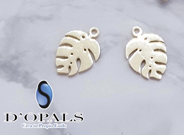 DIJES HOJAS 13MM ELECTROENCHAPADO