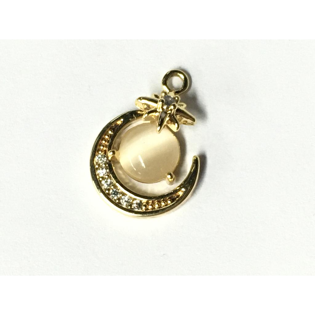 DIJE LUNA CON ESTRELLA ELECTROENCHAPADO