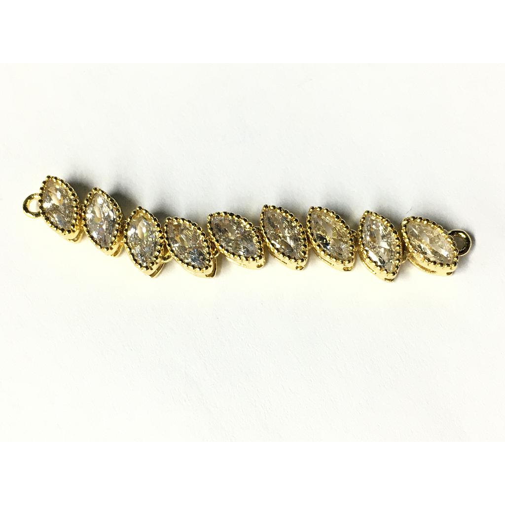 DIJE PARA PULSERA LAGRIMAS TRANSPARENTES MICROCIRCONIA