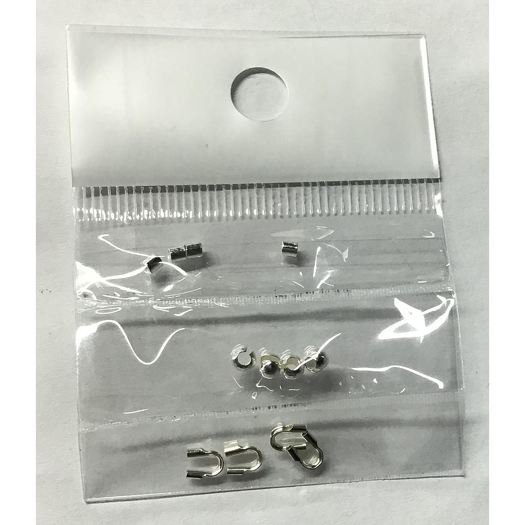 PLATA 925, 4 REMACHES L, 4 TAPAREMACHES, 4 HERRADURAS, BASICO PARA BISUTERIA