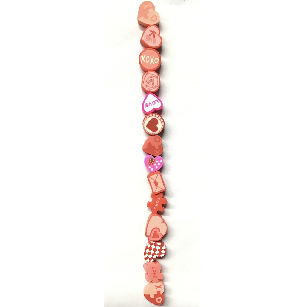 FIMO LOVE Y CORAZONES RISTRA 40PCS