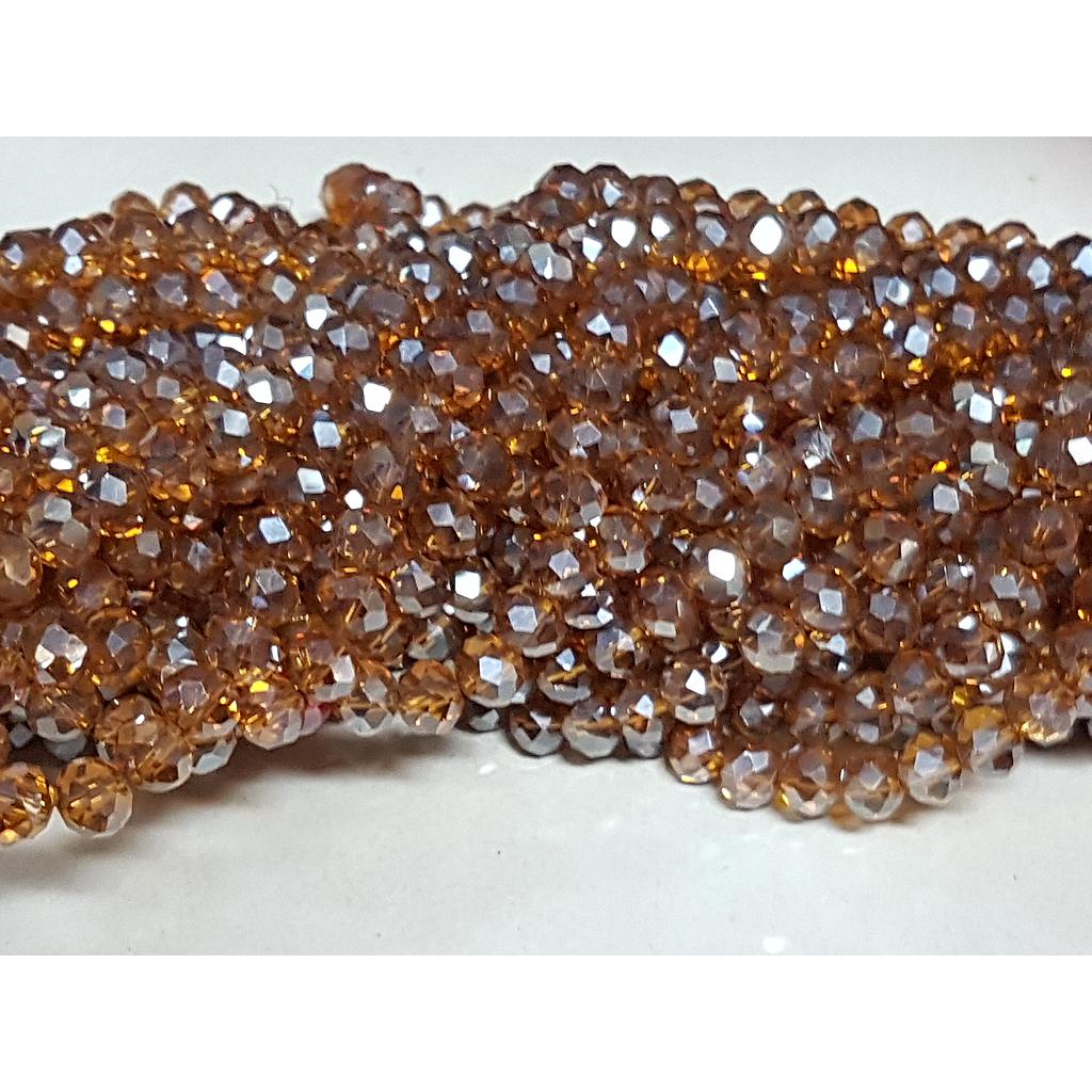 CRISTAL RONDEL MARRON AMBAR 4MM