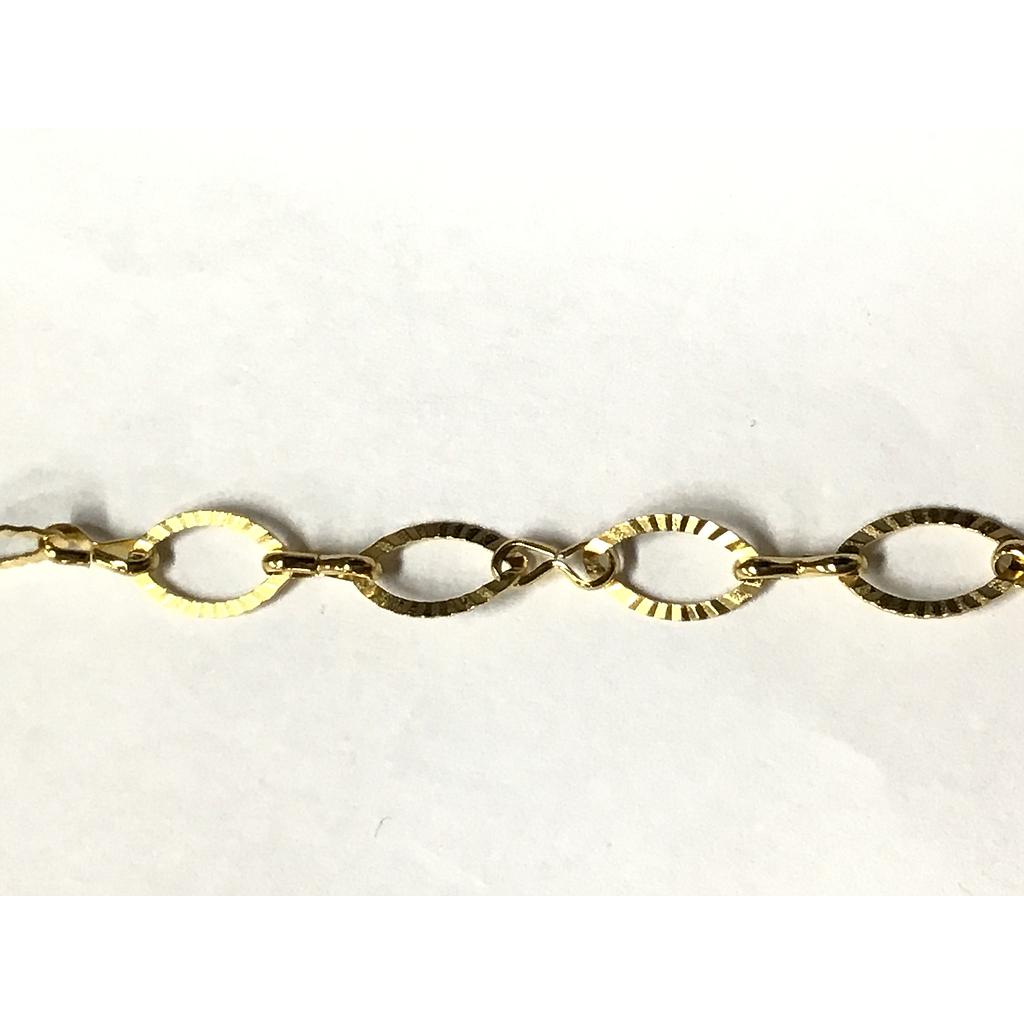 CADENA DE ACERO OVALADA RAYADA 11X6MM