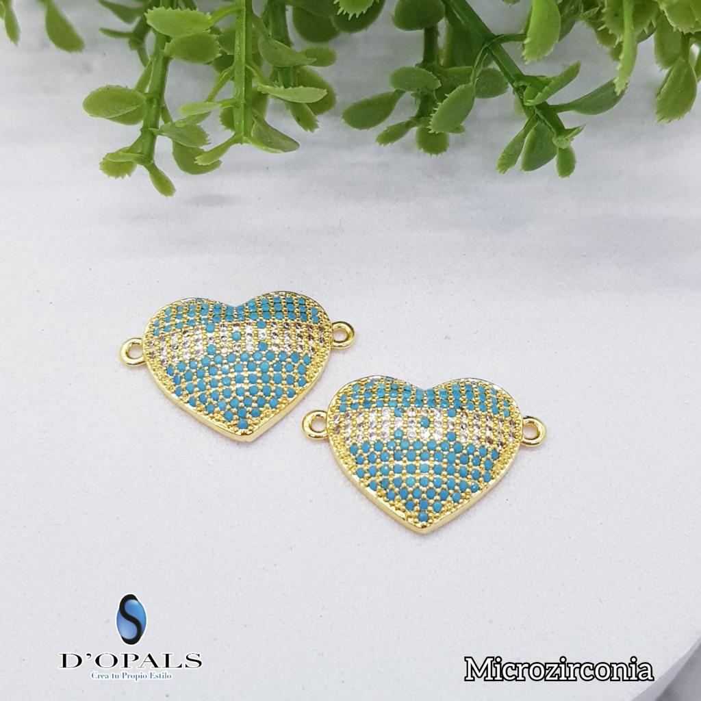 DIJE CORAZON BANDERA DE HONDURAS MICROCIRCONIA