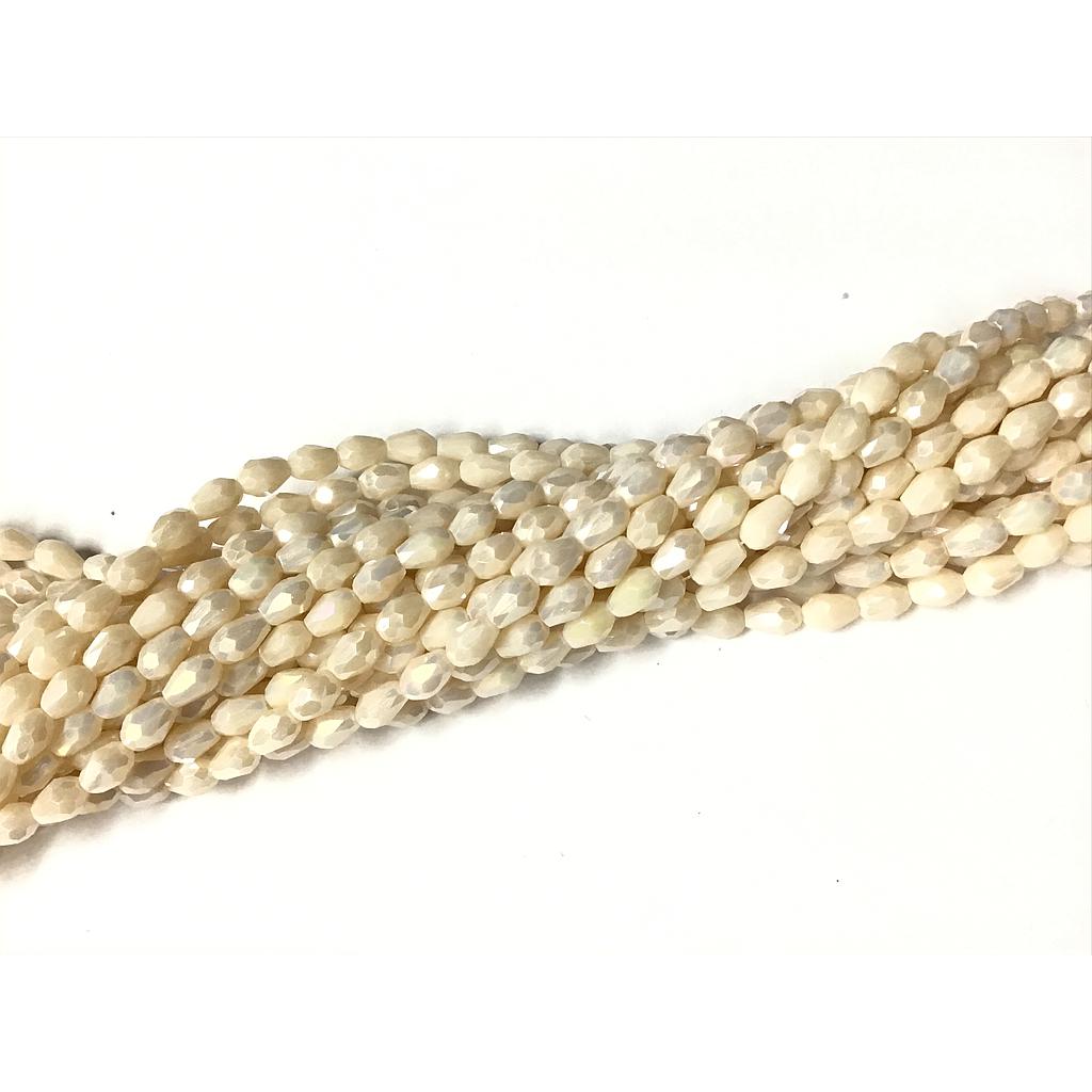 CRISTAL GOTA 4X6MM NUDE AB TORNASOL