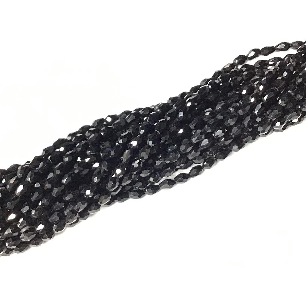 CRISTAL GOTA 4X6MM NEGRO