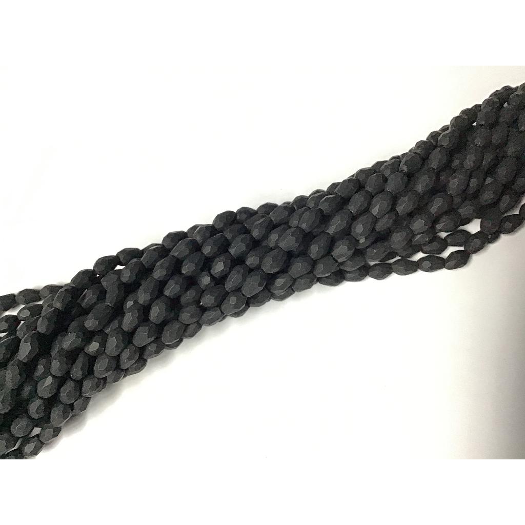 CRISTAL DE GOTA 4X6MM NEGRO MATE