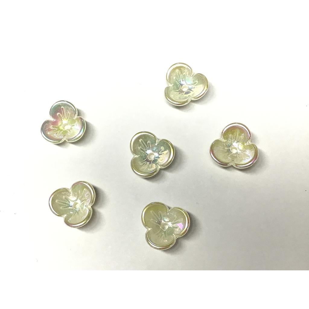 FLOR ACRILICA DE 3 PETALOS 12MM-6PCS