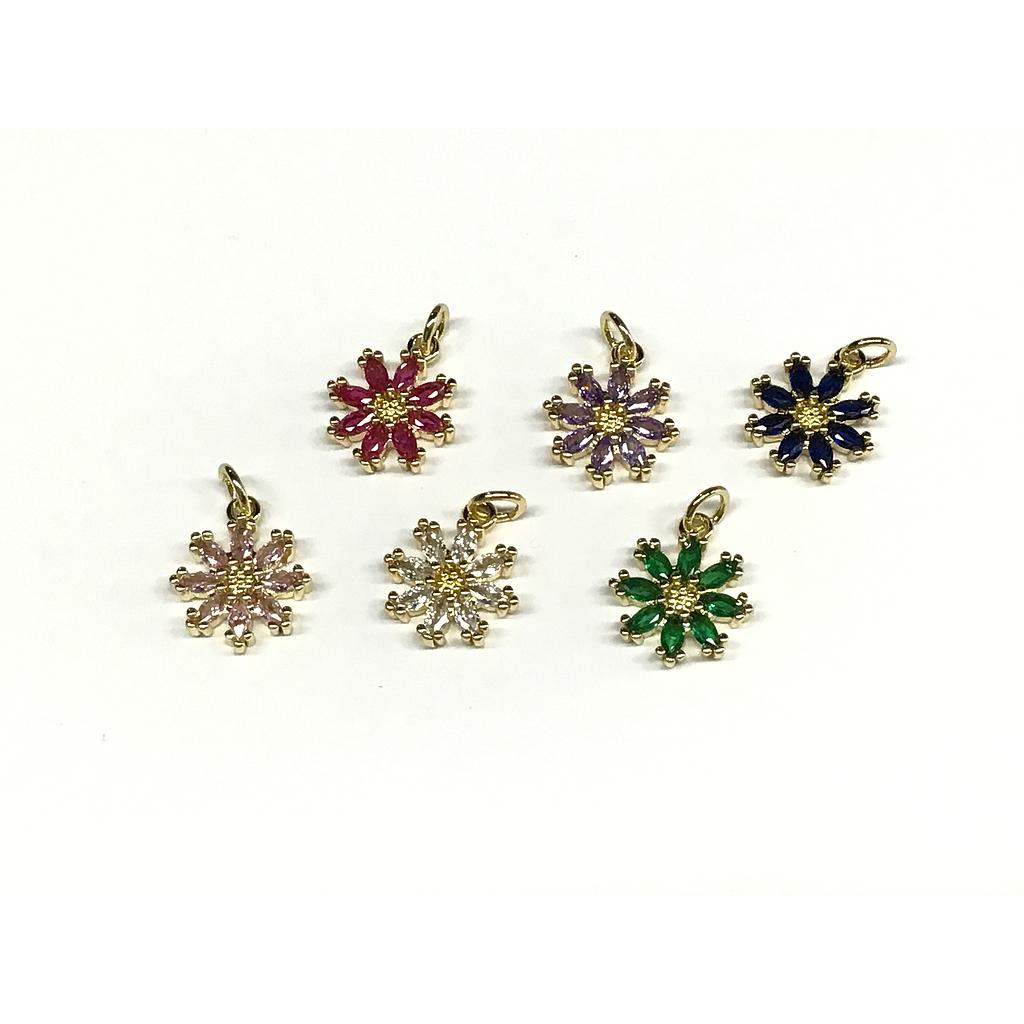 DIJE FLOR MICROCIRCONIA