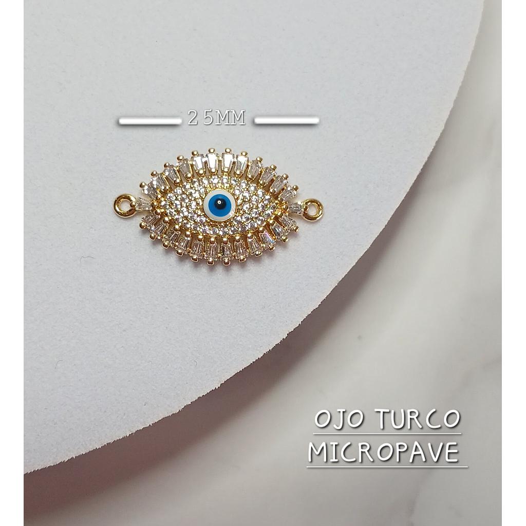 DIJE OJO TURCO DE MICROCIRCONIA 25MM