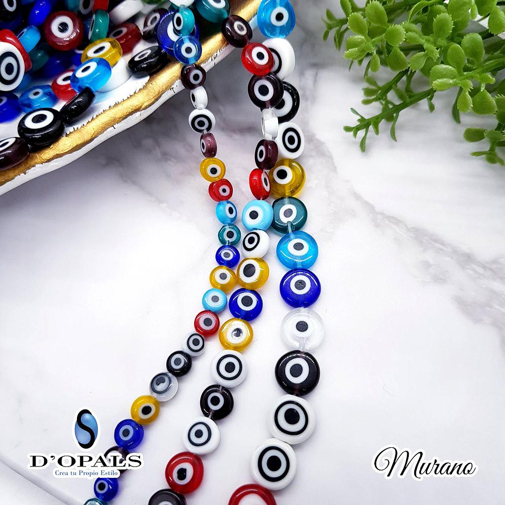 MURANO OJO TURCO MULTICOLOR 8MM
