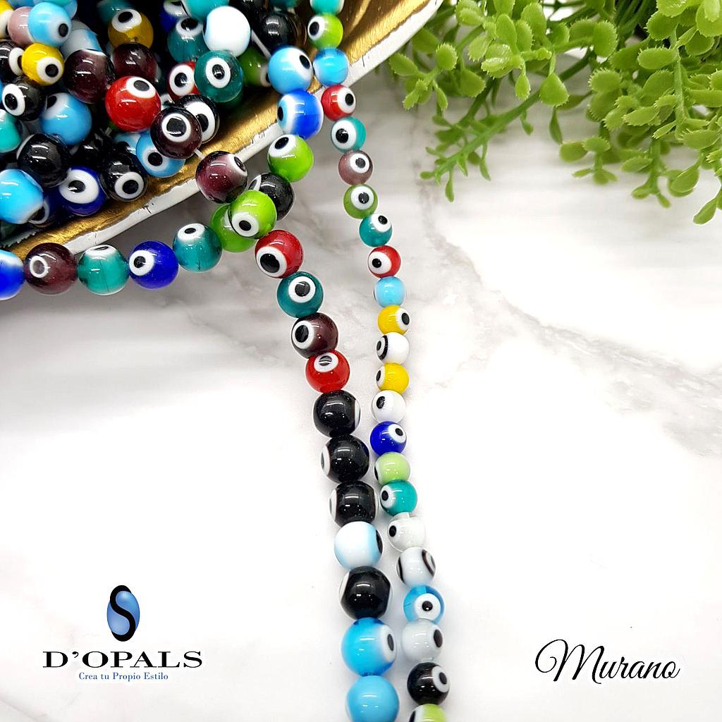 MURANO OJO TURCO REDONDO 8MM