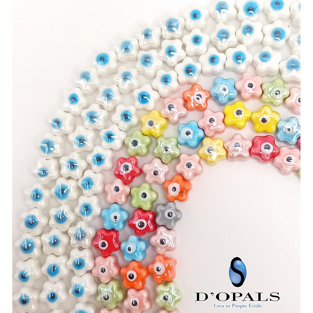 CERAMICA DE ESTRELLA Y OJO TURCO 11MM