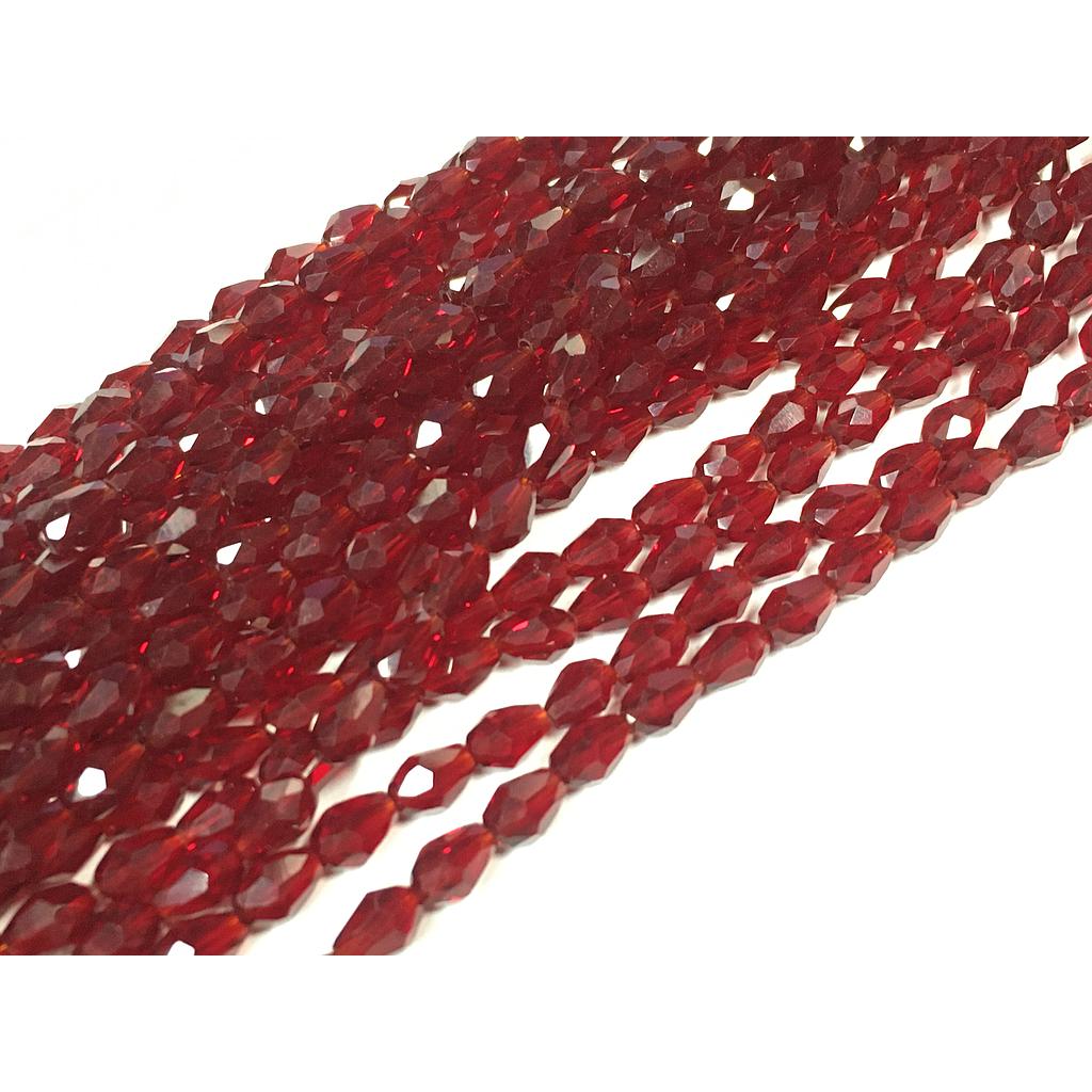 CRISTAL DE GOTA 4X6MM ROJO VINO