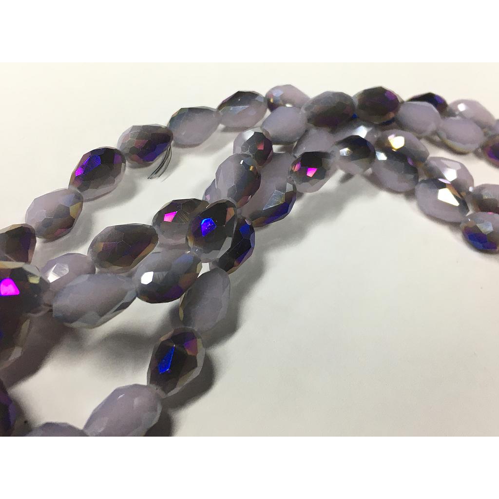 LIQUIDACION CRISTAL DE GOTA 8X11MM MORADO TORNASOL