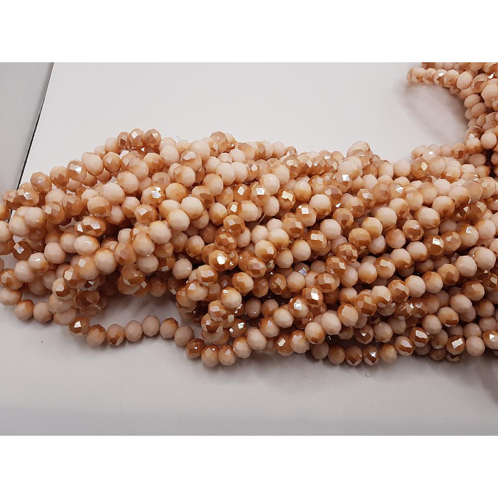 CRISTAL RONDEL NUDE Y CHAMPAN 6MM