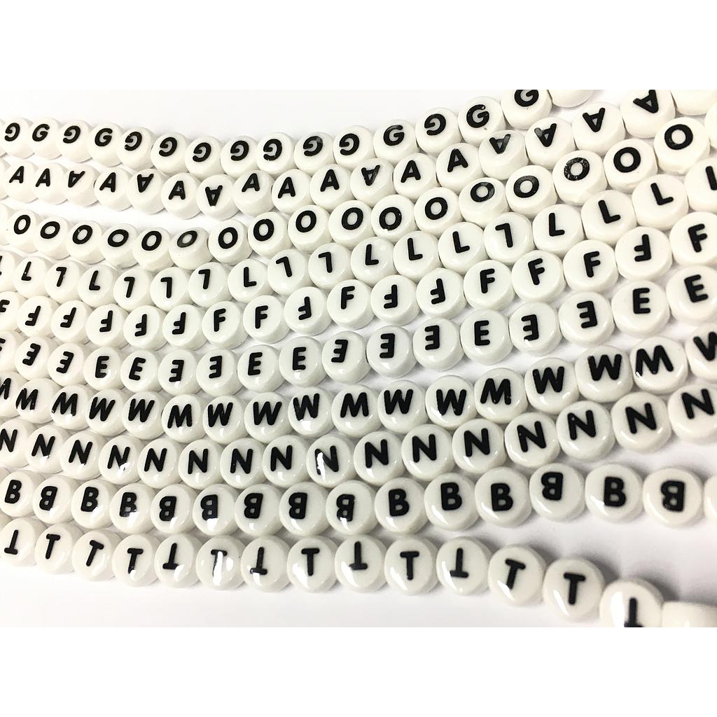 CERAMICA REDONDA LETRAS 8X5MM